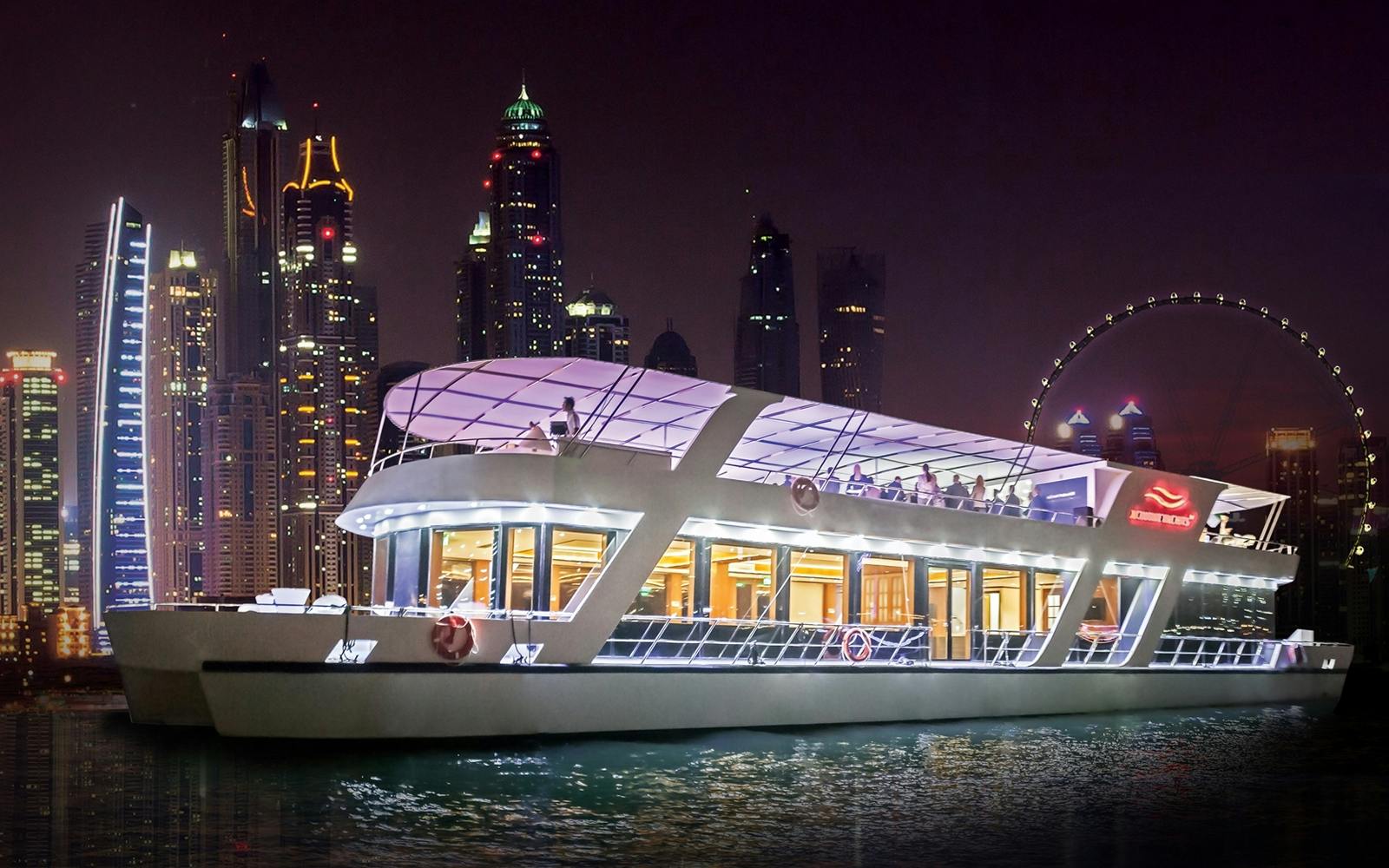 Luxury Glass Boat Marina Dinner Cruise